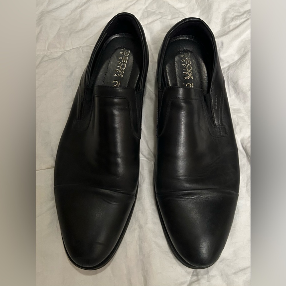 Geox Men's Black Leather Loafers